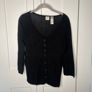 Emma & James Baby Doll Bell Sleeve Sweater Top Women's Size Small